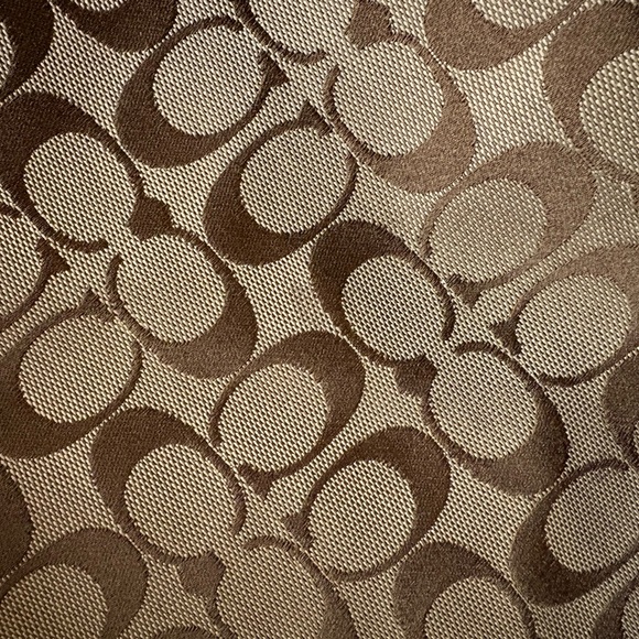 Coach Tan/Brown Crossbody Bag with Pink Center Stripe - Picture 10 of 10